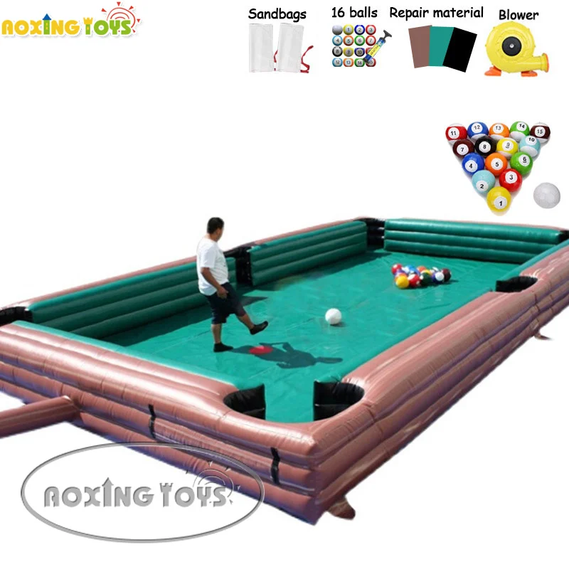 10X5M Outdoor Brown Oxford Giant InflatableSnooker Football Soccer Table Pool With 16 Balls/Blower Sports Games For Adults Kids
10X5M Outdoor Brown Oxford Giant InflatableSnooker Football Soccer Table Pool With 16 Balls/Blower Sports Games For Adults Kids
