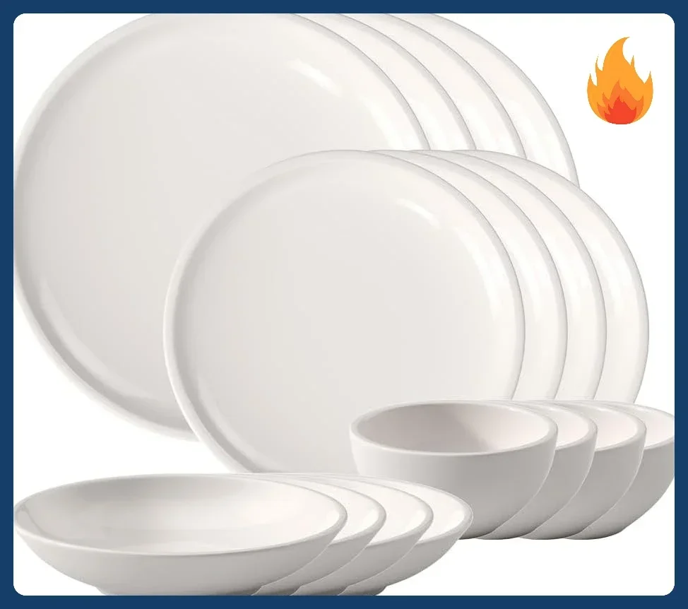 Artesano Original 16-Piece Dinnerware Set, Service for 4, Dinner and Salad Plates, Pasta and Rice Bowls, Premium Porcelain, Made
Artesano Original 16-Piece Dinnerware Set, Service for 4, Dinner and Salad Plates, Pasta and Rice Bowls, Premium Porcelain, Made