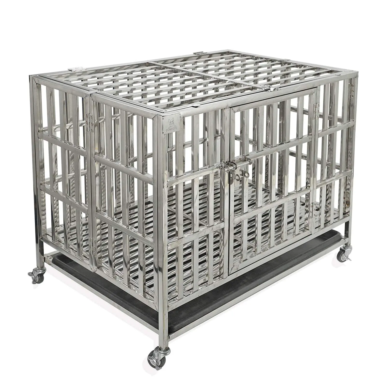 China Hot Sale Large Stainless Steel Double Door Metal Kennel Pet Playpen Pulley Dog Cage
China Hot Sale Large Stainless Steel Double Door Metal Kennel Pet Playpen Pulley Dog Cage