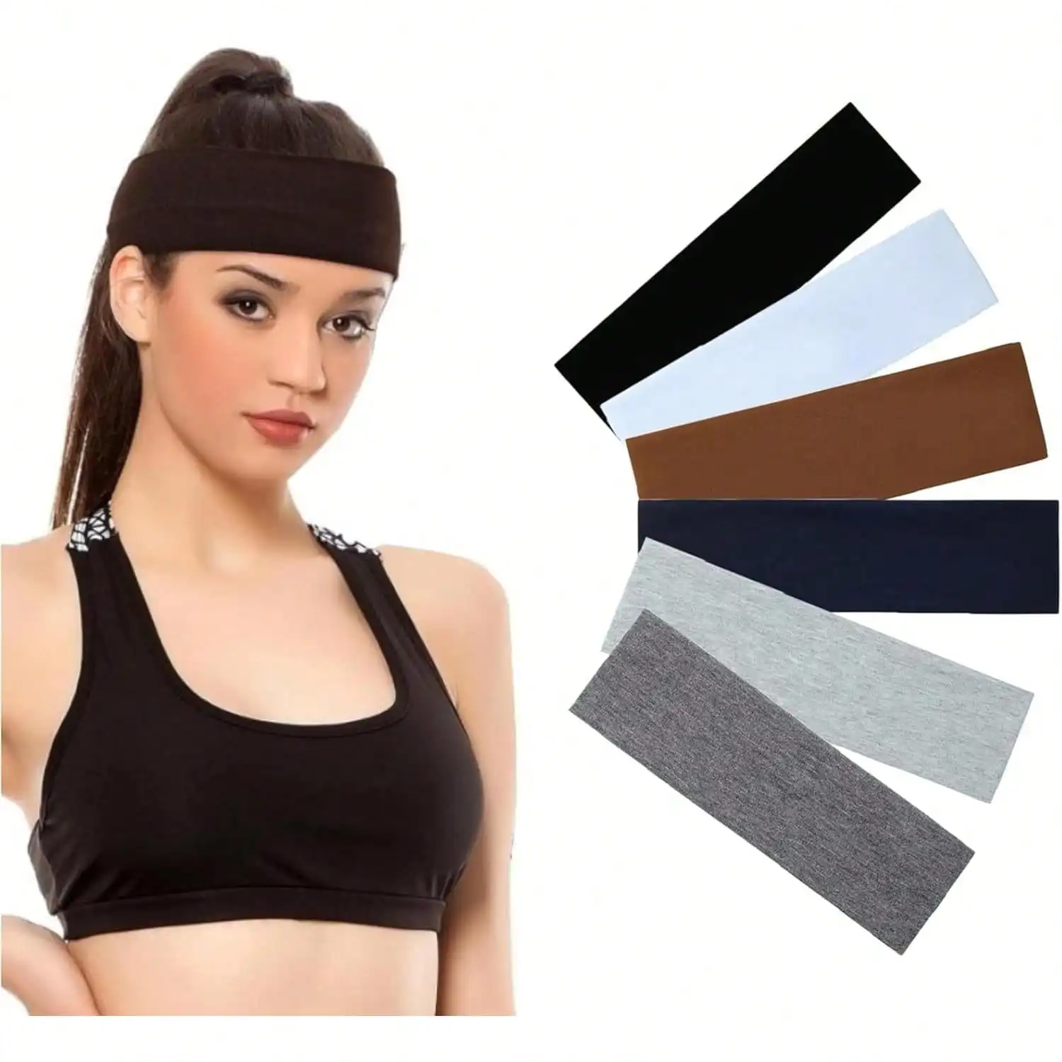 Hair Bands For Women's Hair - 6 Pack Wide Elastic Sweatband & Non-Slip Workout Headbands For Running, Yoga, Nurses | Hair Bands For Daily Use
Hair Bands For Women's Hair - 6 Pack Wide Elastic Sweatband & Non-Slip Workout Headbands For Running, Yoga, Nurses | Hair Bands For Daily Use