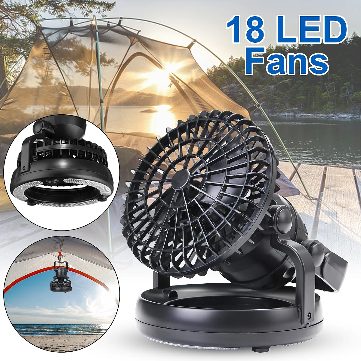 18 LED Fans Portable Camping Lantern with Ceiling Fan 2 IN 1 for Outdoor Hiking Fishing Outages and Emergencies Tent
18 LED Fans Portable Camping Lantern with Ceiling Fan 2 IN 1 for Outdoor Hiking Fishing Outages and Emergencies Tent