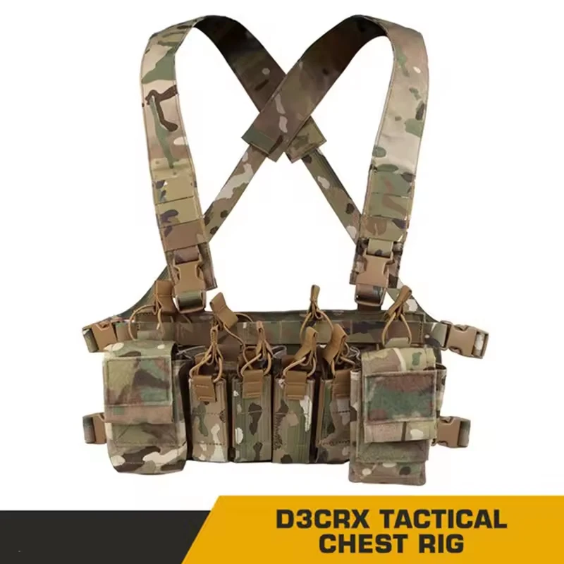 D3CRX Tactical Vest Chest Rig Multi-function Modular Airsoft Wargame Patrol Hunting Gear with 9mm 5.56 Quadruple Magazine Pouch
D3CRX Tactical Vest Chest Rig Multi-function Modular Airsoft Wargame Patrol Hunting Gear with 9mm 5.56 Quadruple Magazine Pouch