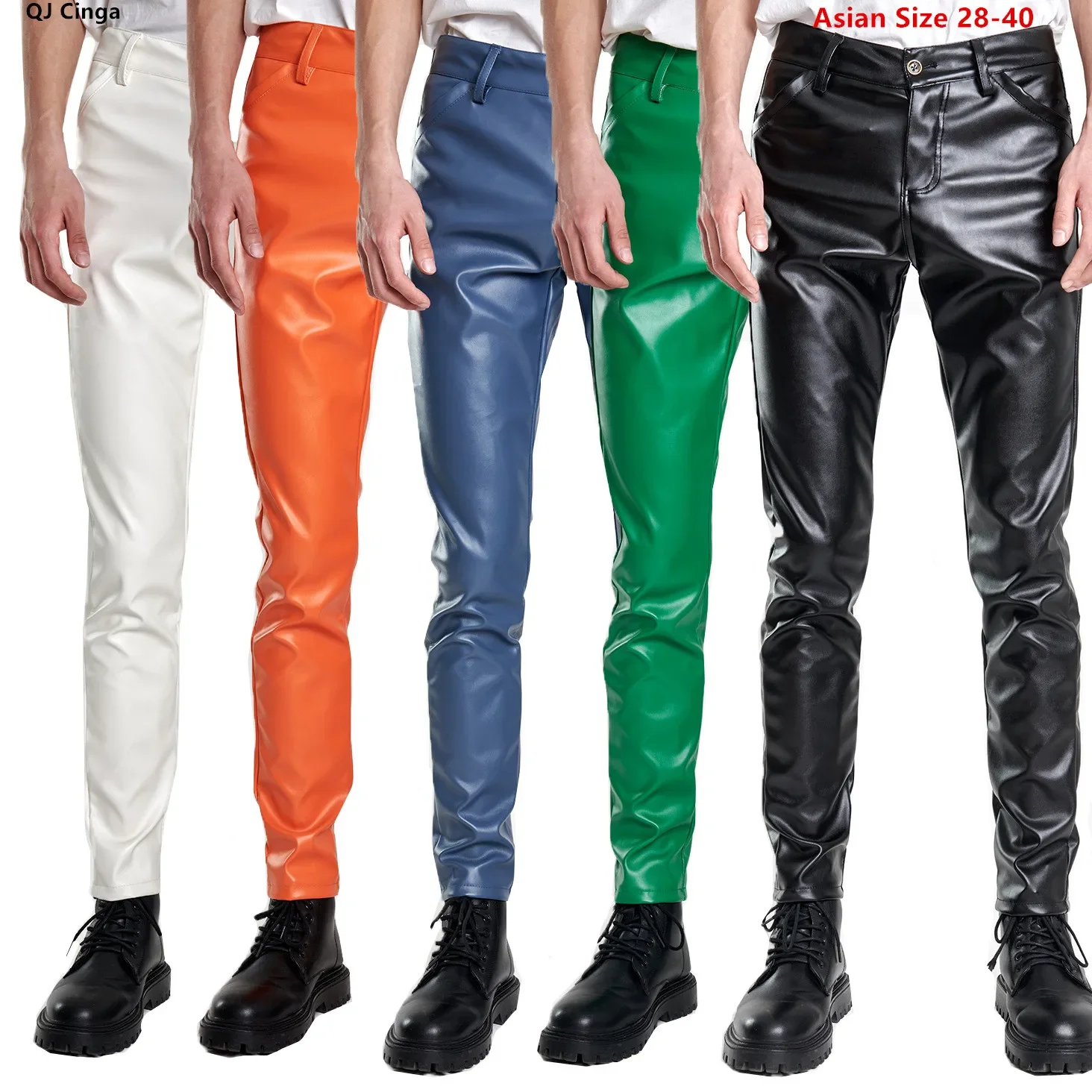 Thin Section Solid Color Mens Biker PU Trousers, Fashion Slim Popular Bar Leather Pants Men, Asian Size 28-40, Red Blue Orange
Thin Section Solid Color Mens Biker PU Trousers, Fashion Slim Popular Bar Leather Pants Men, Asian Size 28-40, Red Blue Orange