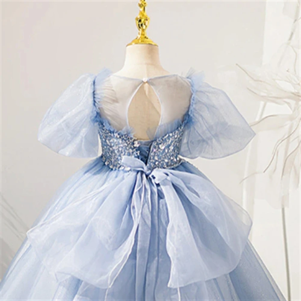 Lace Decal Bow Flower Girls Dress Tulle First Communion Dresses Princess Wedding Party Ball Beauty Pageant Kids Gift
Lace Decal Bow Flower Girls Dress Tulle First Communion Dresses Princess Wedding Party Ball Beauty Pageant Kids Gift