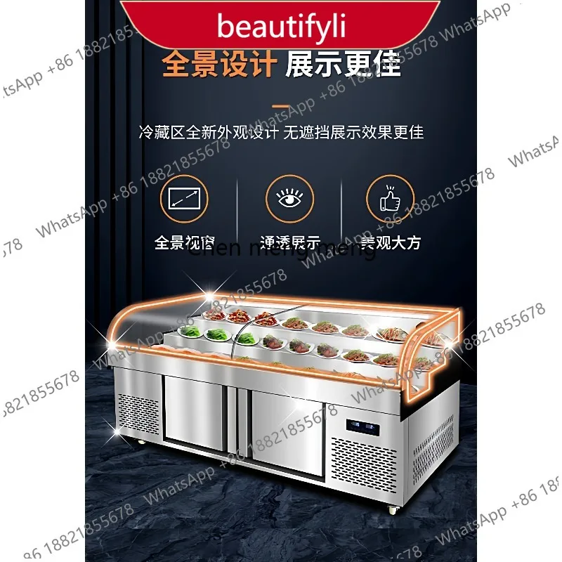 D185 Commercial a la carte display cabinet double temperature double control refrigerated fresh-keeping cabinet hotel table
D185 Commercial a la carte display cabinet double temperature double control refrigerated fresh-keeping cabinet hotel table