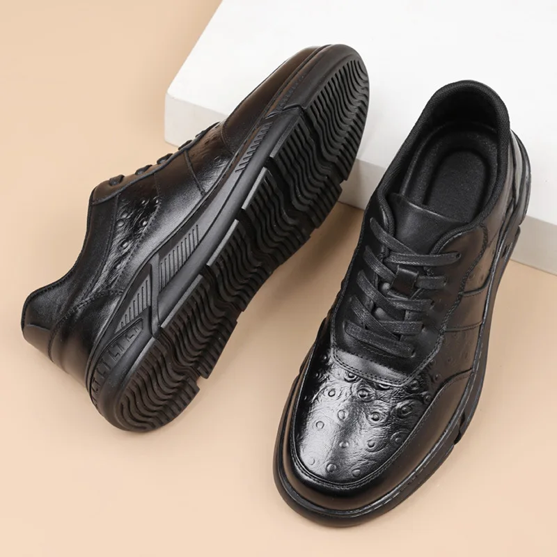 Spring New Men's Genuine Leather Lightweight Sports and Leisure Shoes Ostrich Pattern Versatile Men's Comfortable Leather Shoes
Spring New Men's Genuine Leather Lightweight Sports and Leisure Shoes Ostrich Pattern Versatile Men's Comfortable Leather Shoes