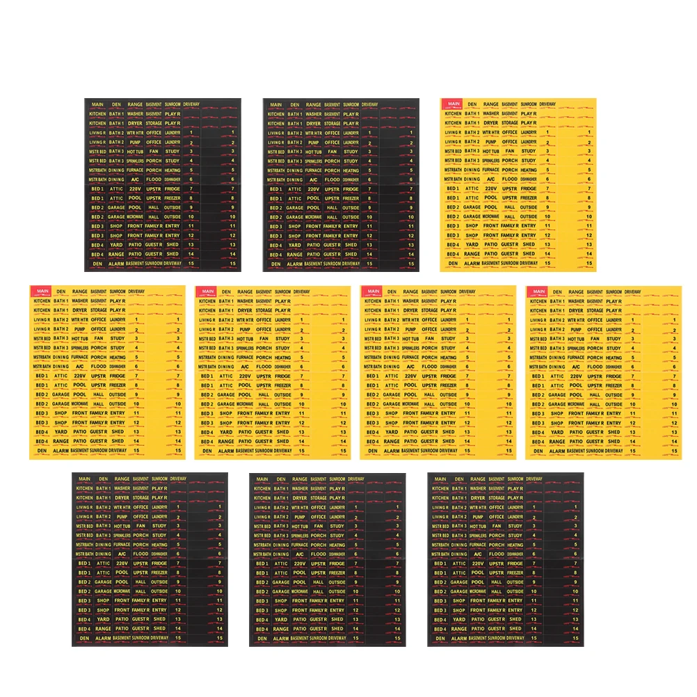10 Sheets Breaker Tags Self Adhesive Panel Circuit Breaker Box Labels Labels Stickers for Electric Box Fuse Identifier System
10 Sheets Breaker Tags Self Adhesive Panel Circuit Breaker Box Labels Labels Stickers for Electric Box Fuse Identifier System