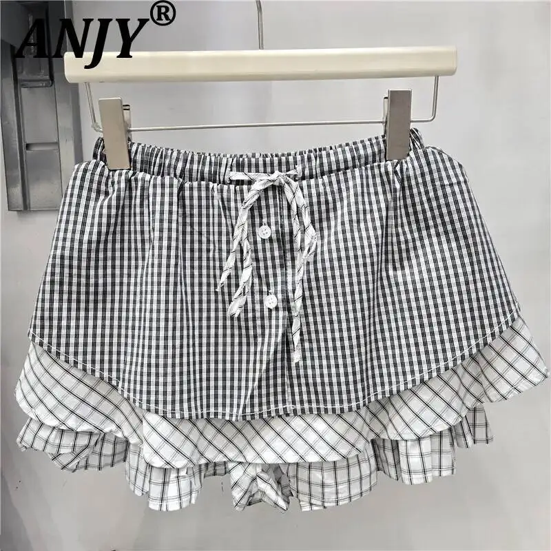ANJY Summer New Women Niche Design Plaid Patchwork Multi-Layered A-Line Skirt Trendy Chic Drawstring Waist Pleated Skirts A23344
ANJY Summer New Women Niche Design Plaid Patchwork Multi-Layered A-Line Skirt Trendy Chic Drawstring Waist Pleated Skirts A23344
