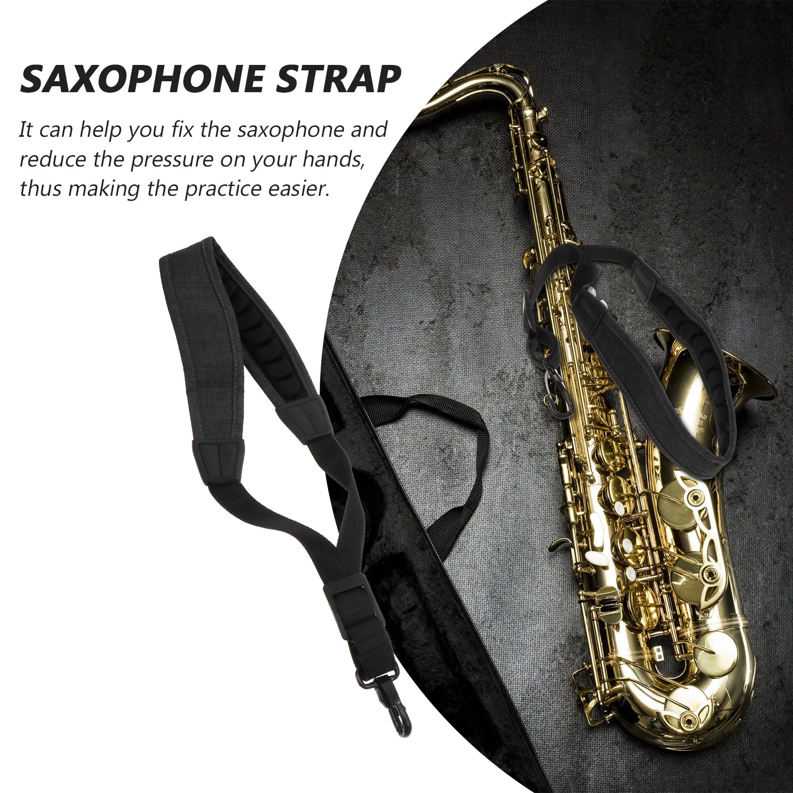 1Pcs Premium Material Saxophone Neck Strap Heavy Duty Adjustable Single Shoulder Saxophone Fixing Strap with Reduced Back
1Pcs Premium Material Saxophone Neck Strap Heavy Duty Adjustable Single Shoulder Saxophone Fixing Strap with Reduced Back