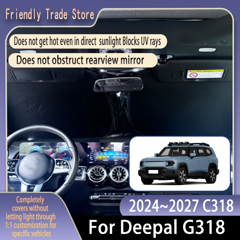 Car Front Windshield Sunshade For Deepal G318 2024~2027 C318 Fold Shade UV Shade Solar Sun Shade Privacy Curtain Car Accessories
Car Front Windshield Sunshade For Deepal G318 2024~2027 C318 Fold Shade UV Shade Solar Sun Shade Privacy Curtain Car Accessories