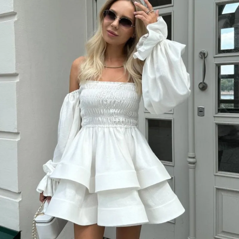 Сексуальное белое хлопковое женское платье 2026, осенняя мода, мини-платья с вырезом и длинными рукавами, элегантное плиссированное женское платье с высокой талией
Сексуальное белое хлопковое женское платье 2026, осенняя мода, мини-платья с вырезом и длинными рукавами, элегантное плиссированное женское платье с высокой талией