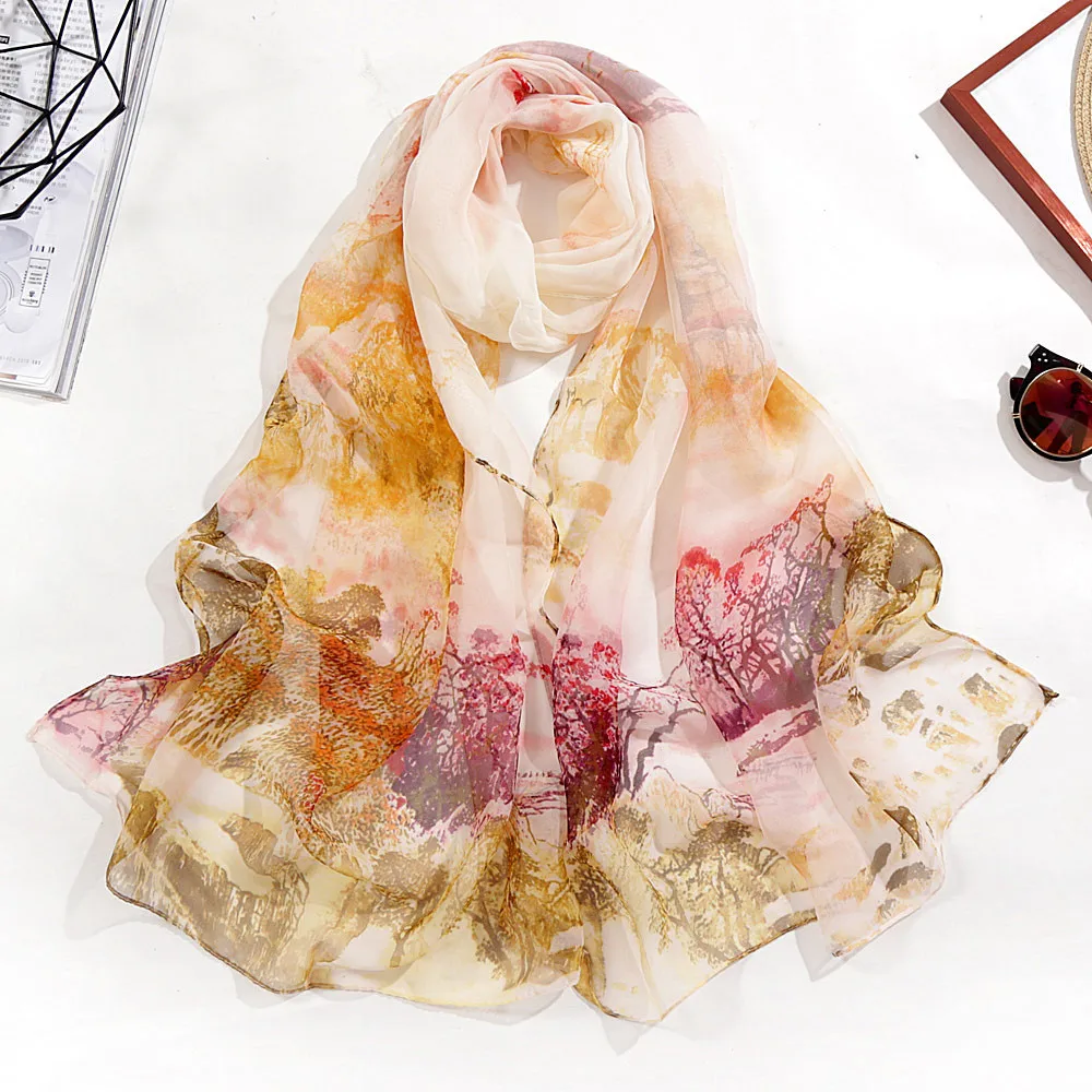 Lightweight Chiffon Gradient Scarf Women’s Sun Protection Hijab New Lotus Print bandana fashion Hair Wrap Versatile Beach Shawl 
Lightweight Chiffon Gradient Scarf Women’s Sun Protection Hijab New Lotus Print bandana fashion Hair Wrap Versatile Beach Shawl