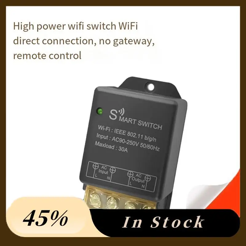 Новый домашний Wi-Fi переключатель 30A AC90-250V беспроводной пульт дистанционного управления вкл. выкл. DIY автоматический выключатель работает с Alexa Home
Новый домашний Wi-Fi переключатель 30A AC90-250V беспроводной пульт дистанционного управления вкл. выкл. DIY автоматический выключатель работает с Alexa Home