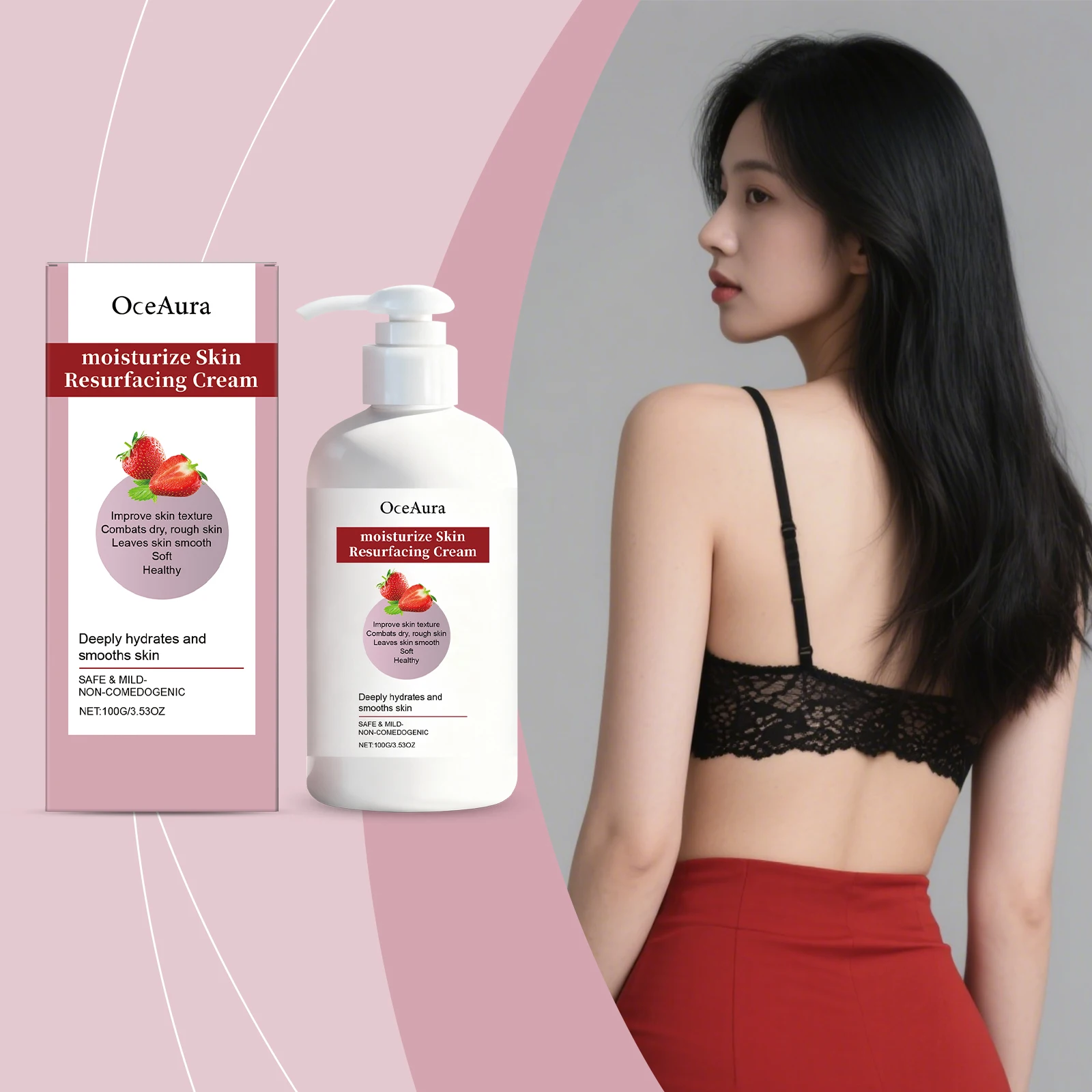 Strawberry Moisturizing Cream Hydrating Nourish Smooth Revitalize Soften Refresh Body Lotion Improve Uneven Skin Tone Daily Care
Strawberry Moisturizing Cream Hydrating Nourish Smooth Revitalize Soften Refresh Body Lotion Improve Uneven Skin Tone Daily Care