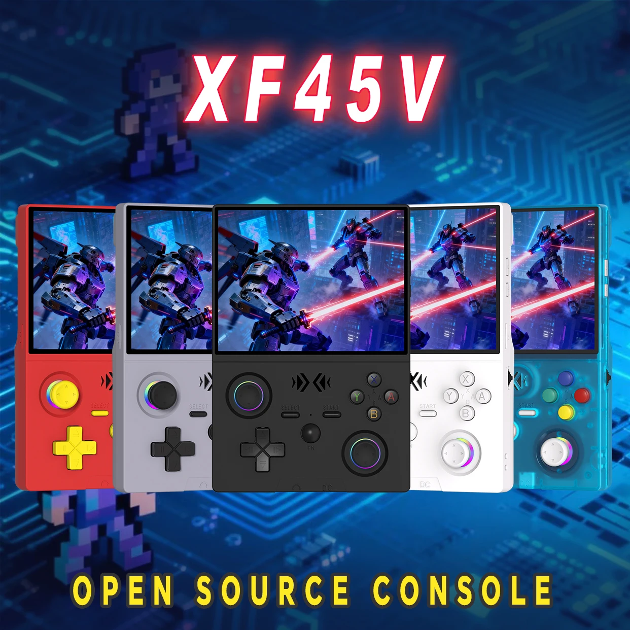 XF45V Handheld Game Console 4.5 Inch IPS Screen RK3326 Retro Video Game Player Linux 30+ Emulators WiFi Portable Gaming Device
XF45V Handheld Game Console 4.5 Inch IPS Screen RK3326 Retro Video Game Player Linux 30+ Emulators WiFi Portable Gaming Device
