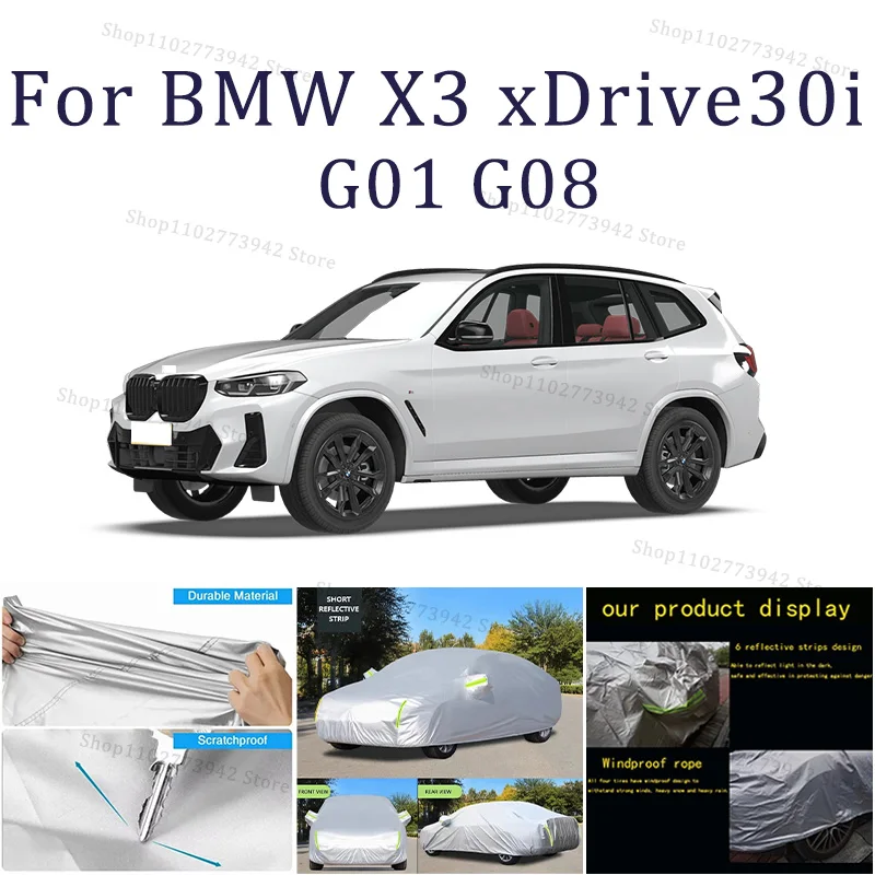 Car Cover Protection Sunscreen Heat Insulation Dust Resistant Scratch For BMW X3 xDrive30i G01 G08 Car Exterior Accessories
Car Cover Protection Sunscreen Heat Insulation Dust Resistant Scratch For BMW X3 xDrive30i G01 G08 Car Exterior Accessories