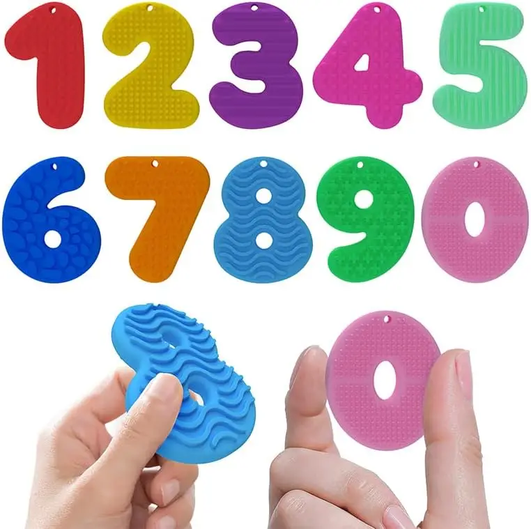 10PCS Soft Silicone Number Stones with Keychains, Montessori Math Toys for Toddlers, Quiet Sensory Fidgets
10PCS Soft Silicone Number Stones with Keychains, Montessori Math Toys for Toddlers, Quiet Sensory Fidgets