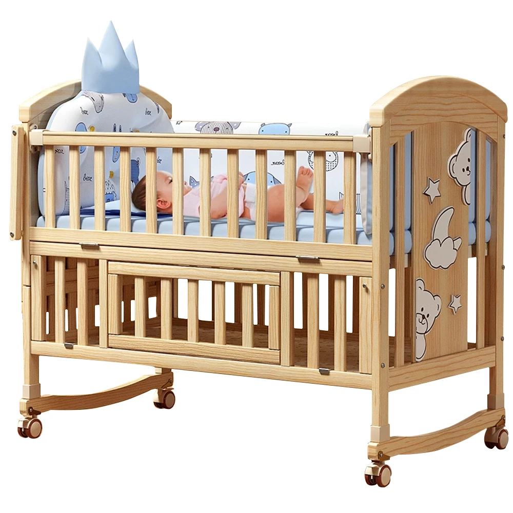 Multifunctional Modern 3 in 1 Baby Rocking Crib Adjustable Solid Wood Baby Coat Bed for Newborn
Multifunctional Modern 3 in 1 Baby Rocking Crib Adjustable Solid Wood Baby Coat Bed for Newborn