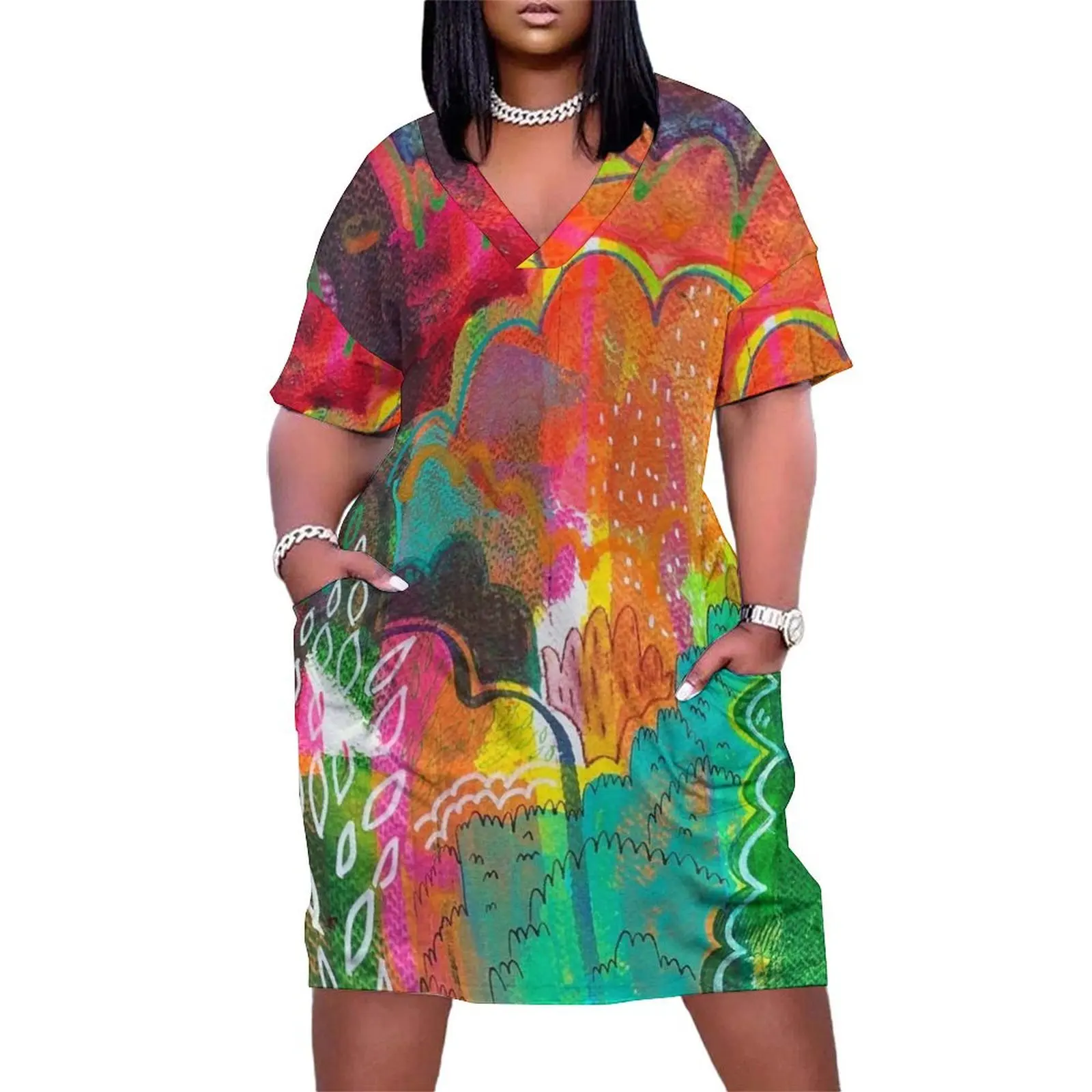 Colorful Landscape Loose Pocket Dress summer dress woman 2025 trendy Clothing prom dress 2025 Long
Colorful Landscape Loose Pocket Dress summer dress woman 2025 trendy Clothing prom dress 2025 Long