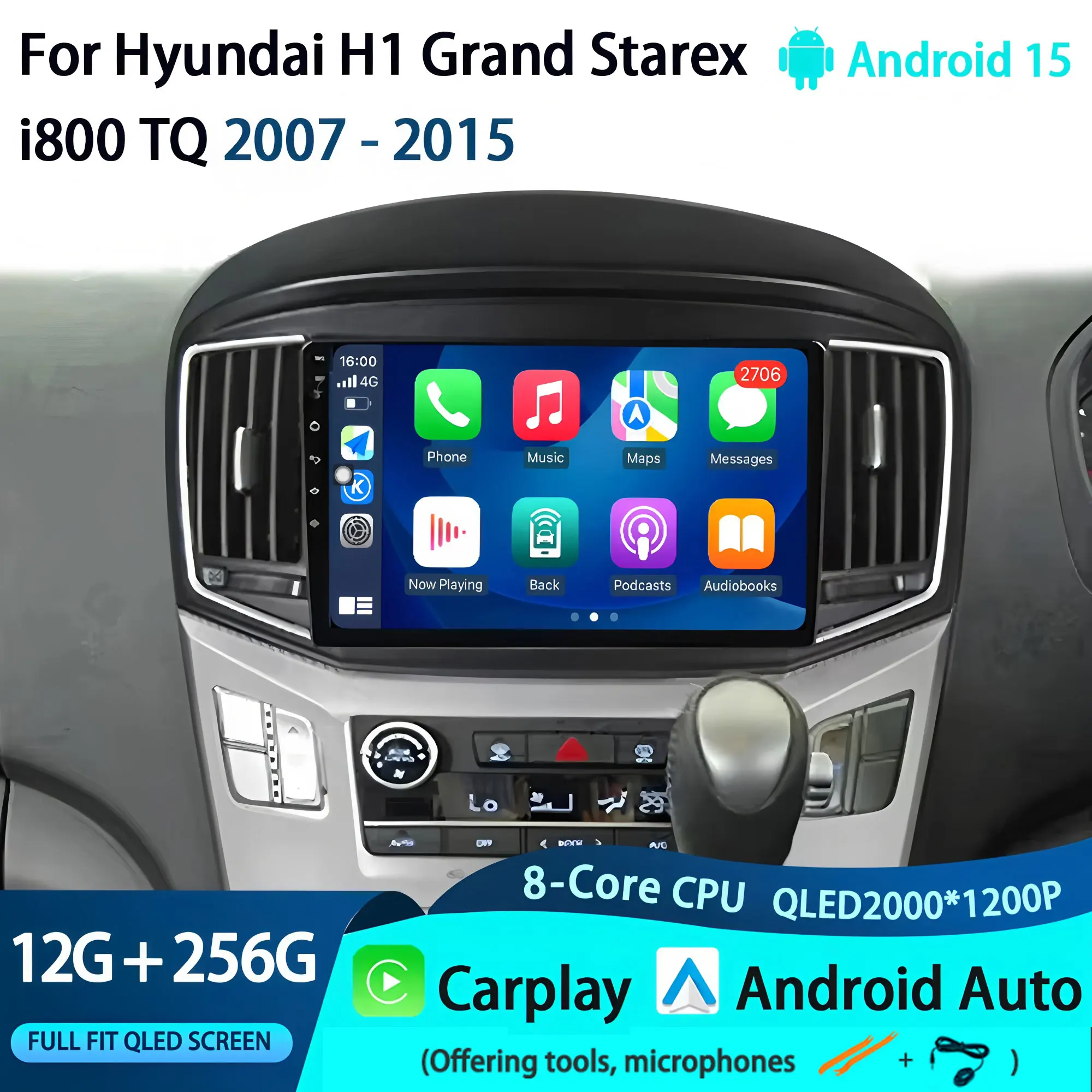 Android 15 Car Radio Wireless Carplay For Hyundai H1 Grand Starex i800 TQ 2007-2015 Head Unit Multimedia Player GPS Navigation
Android 15 Car Radio Wireless Carplay For Hyundai H1 Grand Starex i800 TQ 2007-2015 Head Unit Multimedia Player GPS Navigation