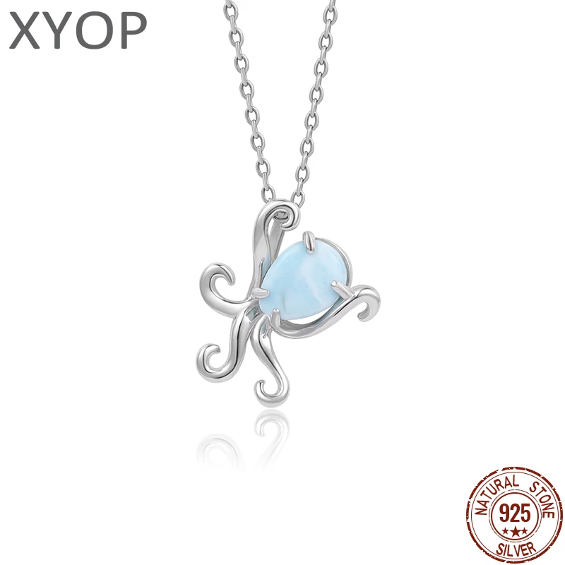XYOP 925 Серебряный подарок Натуральный Синий Ларимар живой осьминог кулон 40 + 5 см крест ожерелье, популярная в Европе и США
XYOP 925 Серебряный подарок Натуральный Синий Ларимар живой осьминог кулон 40 + 5 см крест ожерелье, популярная в Европе и США