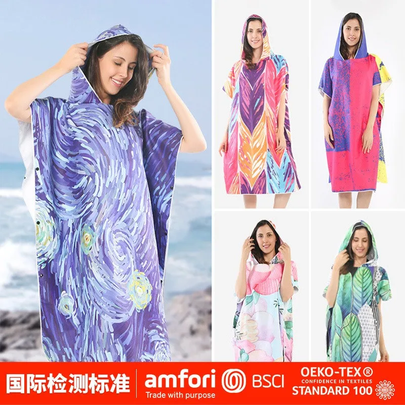 Gown Robe Printed Hooded Bathrobe Terry Absorbent Wrap Floral Print Oversized Fit Cover-up Purple Blue Green White Knee Length
Gown Robe Printed Hooded Bathrobe Terry Absorbent Wrap Floral Print Oversized Fit Cover-up Purple Blue Green White Knee Length
