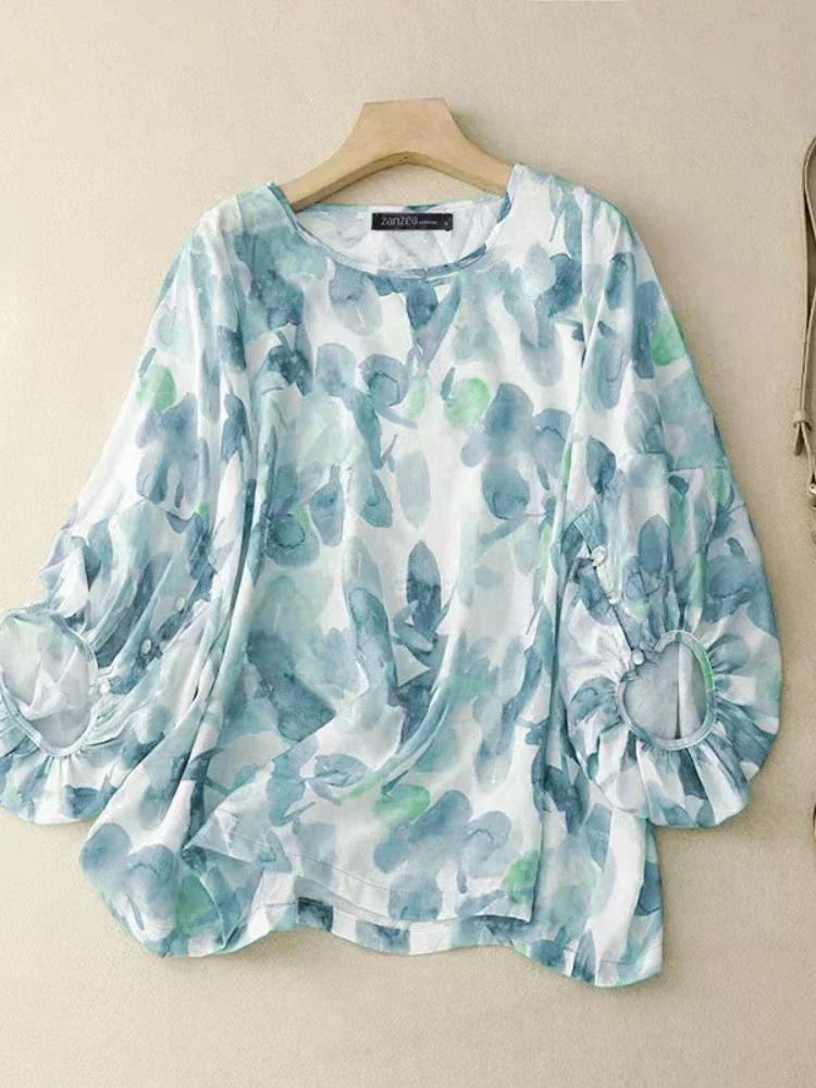 ZANZEA Fashion Women Lantern Sleeve Summer Tops Bohemian Printed Blouse Holiday Pleating Shirts Korean Casual Loose Tunics Tops
ZANZEA Fashion Women Lantern Sleeve Summer Tops Bohemian Printed Blouse Holiday Pleating Shirts Korean Casual Loose Tunics Tops