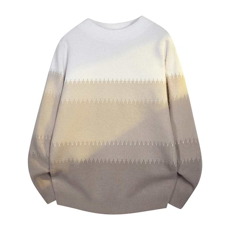 Vintage Fashion Sweater Men's Casual Knitted Long Sleeved Bottom Printed Pullover Harajuku Half-high Collar Sweaters
Vintage Fashion Sweater Men's Casual Knitted Long Sleeved Bottom Printed Pullover Harajuku Half-high Collar Sweaters