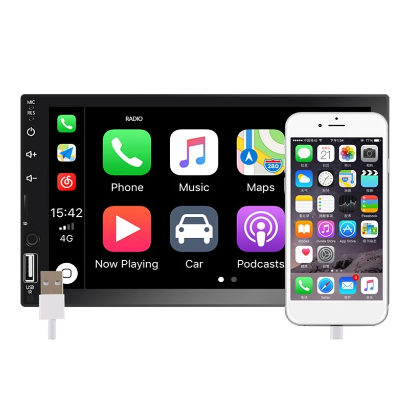 2 Din For Apple Carplay Car Radio Bluetooth Android Auto Stereo Receiver 7 Inch Touch-Screen MP5 Player USB ISO System
2 Din For Apple Carplay Car Radio Bluetooth Android Auto Stereo Receiver 7 Inch Touch-Screen MP5 Player USB ISO System