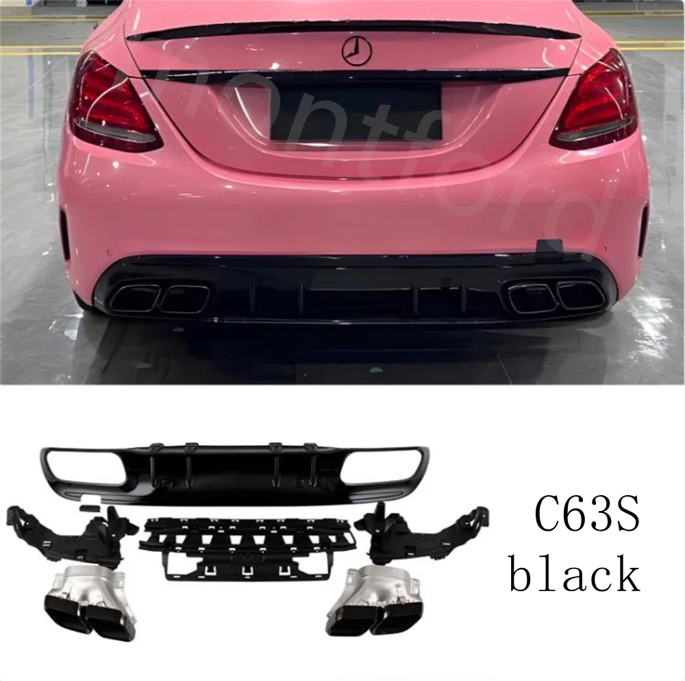for Benz W205 Sport Bumper 2015-2018 car styling High quality PP Stainless steel rear bumper lip diffuser with exhaust tip
for Benz W205 Sport Bumper 2015-2018 car styling High quality PP Stainless steel rear bumper lip diffuser with exhaust tip