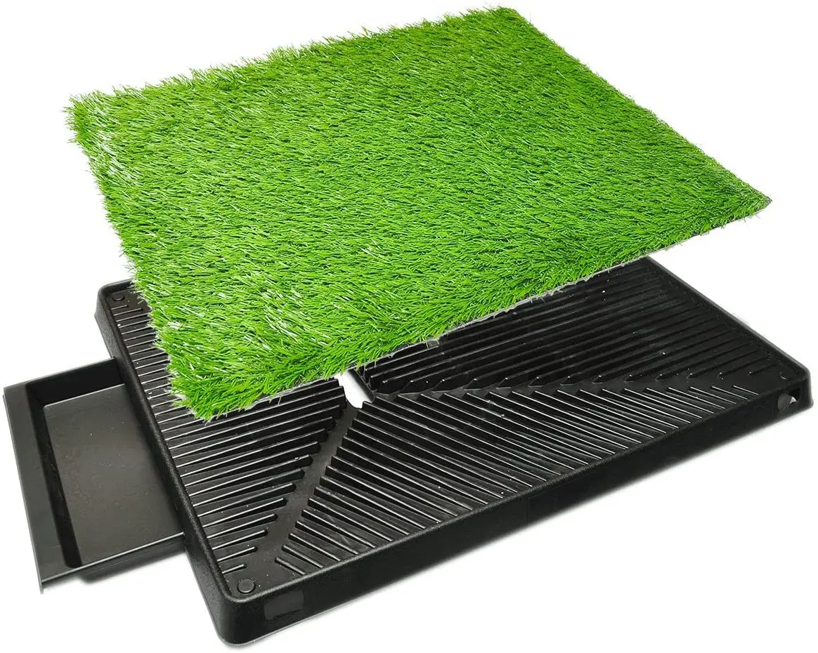 Dog Potty Mat - Puppy and Dog Homebreaking Supplies - Super Potty Trainer System with Soft Turf Grass and Plastic Drawer
Dog Potty Mat - Puppy and Dog Homebreaking Supplies - Super Potty Trainer System with Soft Turf Grass and Plastic Drawer