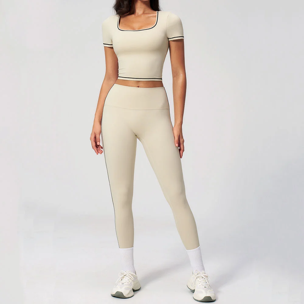 Summer 2PCS Yoga Set Women Fitness Outfits Gym Short Sleeves Set High Waist Leggings Outfit Female Workout T-Shirt Athletic Wear
Summer 2PCS Yoga Set Women Fitness Outfits Gym Short Sleeves Set High Waist Leggings Outfit Female Workout T-Shirt Athletic Wear