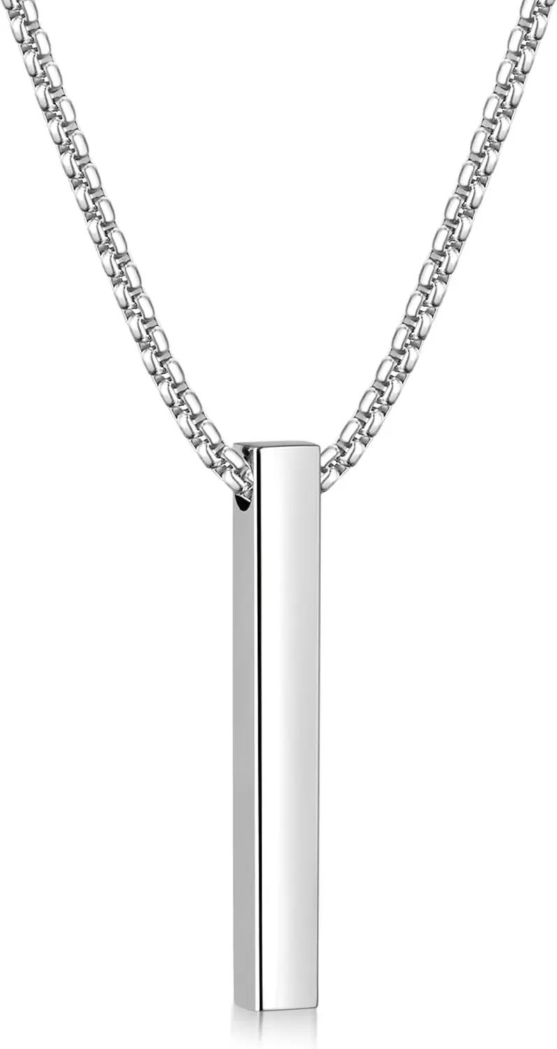 Pendant Necklace for Men, Silver Tone/14k Gold Plated/Black Mens Pendant Necklaces with 2.5 mm Box
Pendant Necklace for Men, Silver Tone/14k Gold Plated/Black Mens Pendant Necklaces with 2.5 mm Box