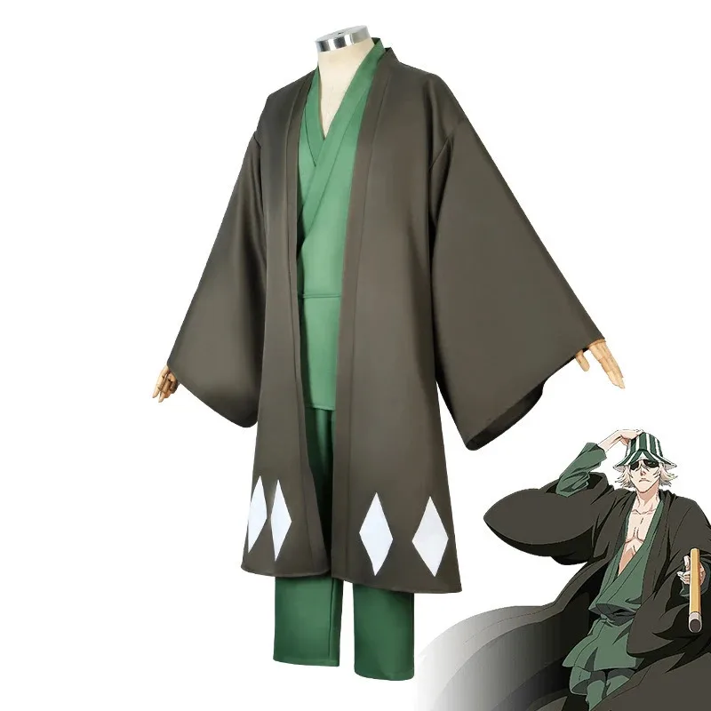 Аниме Bleach Urahara Kisuke Косплей Костюм Шляпа Парик Вентилятор Японское Кимоно Пальто Мужчины Хэллоуин Карнавальные Наряды Accessoriesa; 6 
Аниме Bleach Urahara Kisuke Косплей Костюм Шляпа Парик Вентилятор Японское Кимоно Пальто Мужчины Хэллоуин Карнавальные Наряды Accessoriesa; 6
