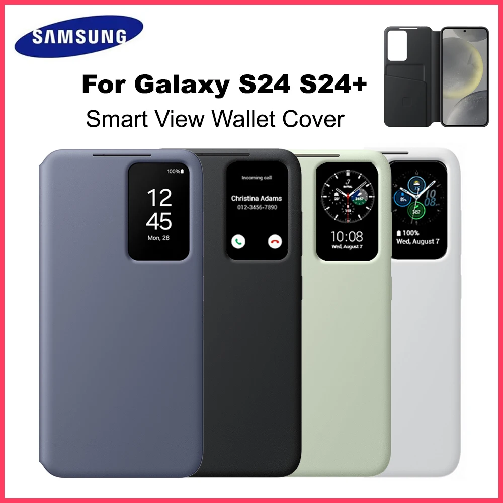 Original Samsung Galaxy S24 S24+ Smart View Wallet Cover Card Slot Viewing Window S-View Wallet Phone Case for Galaxy S24 S24+
Original Samsung Galaxy S24 S24+ Smart View Wallet Cover Card Slot Viewing Window S-View Wallet Phone Case for Galaxy S24 S24+