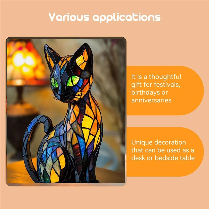 B17B CAT Stained Resin Tabletop Night Light For Night Stands, Warm Glow Lamp, Cat Lamp Resin Stained Glass
B17B CAT Stained Resin Tabletop Night Light For Night Stands, Warm Glow Lamp, Cat Lamp Resin Stained Glass