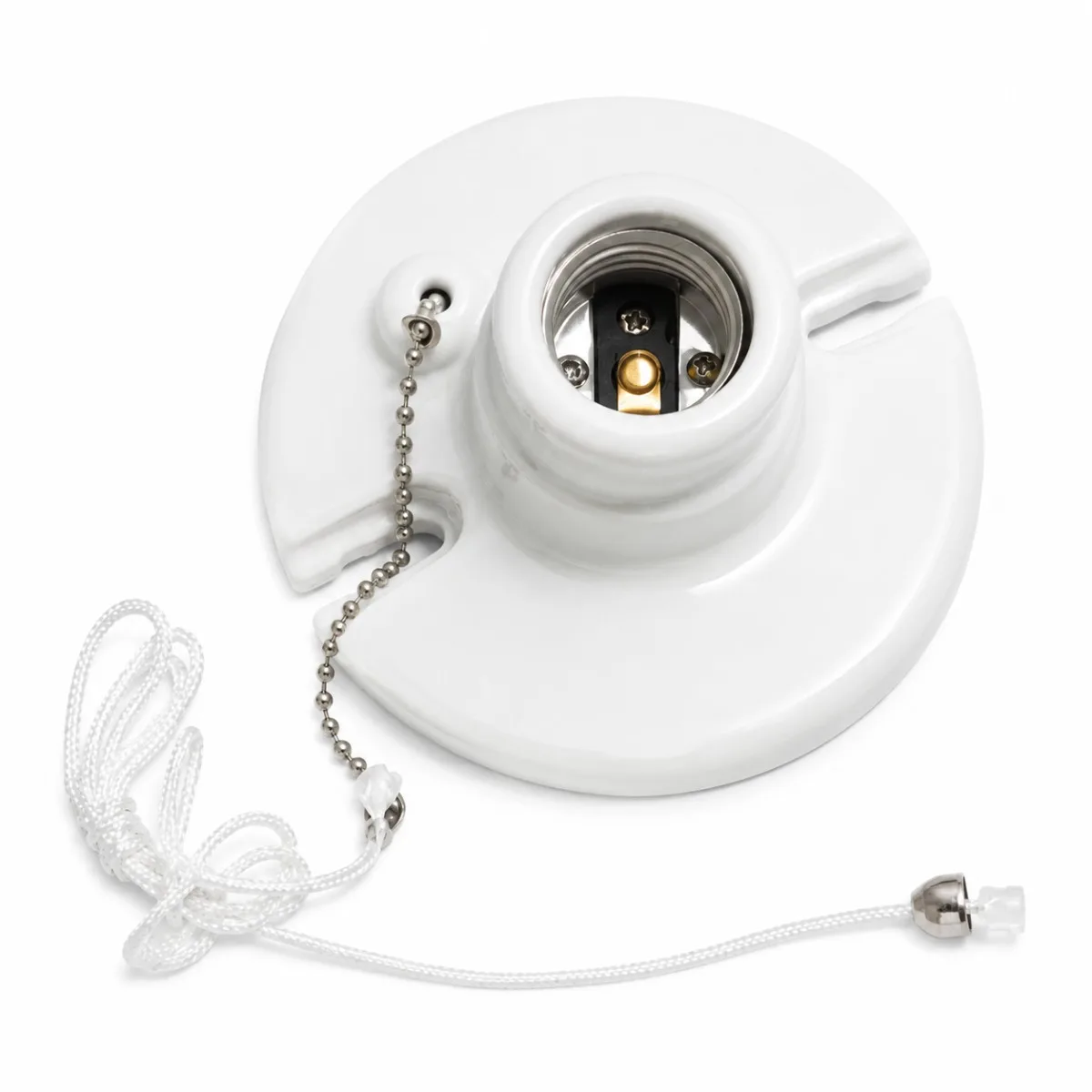 JOYINLED White Ceramic Lamp Holder with Pull Chain Porcelain E27 E26 Lamp Base Socket for Ceiling Pendant Table Lamps
JOYINLED White Ceramic Lamp Holder with Pull Chain Porcelain E27 E26 Lamp Base Socket for Ceiling Pendant Table Lamps