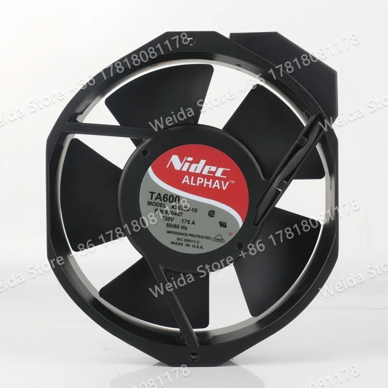 New Nidec 17238 200V 220V 240V AC 230V 0.175A DC EC 172X150X38MM Large air volume aluminum 17.2CM TA600 A30322-10 Cooling fan
New Nidec 17238 200V 220V 240V AC 230V 0.175A DC EC 172X150X38MM Large air volume aluminum 17.2CM TA600 A30322-10 Cooling fan