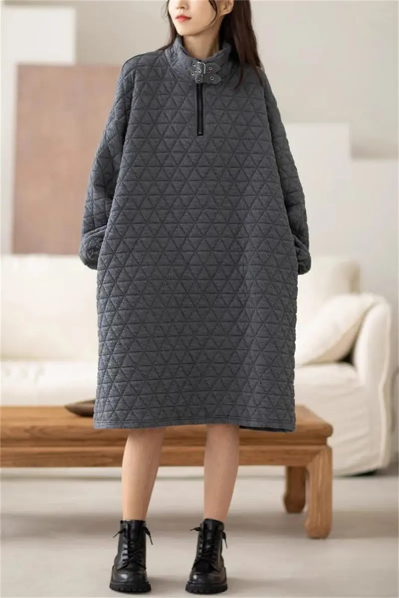 Personalized Winter Cotton Jacket Dress Medium Length High Neck Large Size Vintage Warm Quilted Sweatshirt Dress For Women z4180
Personalized Winter Cotton Jacket Dress Medium Length High Neck Large Size Vintage Warm Quilted Sweatshirt Dress For Women z4180
