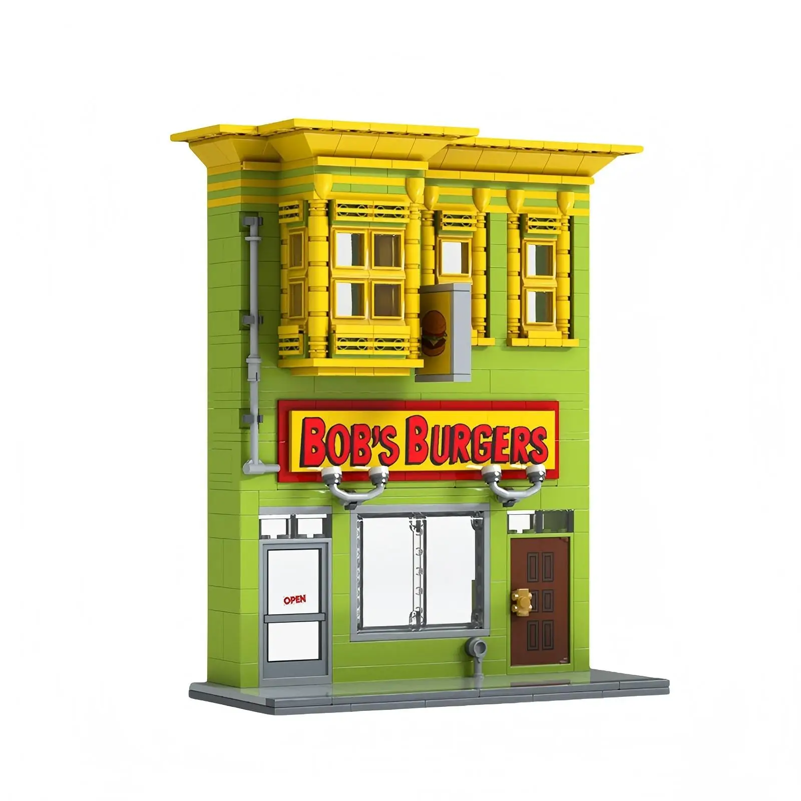 Bob's Burger Building Street Scene Model Eonal Building Blos Toy Display Piece for Ages 4 And up Made in China
Bob's Burger Building Street Scene Model Eonal Building Blos Toy Display Piece for Ages 4 And up Made in China