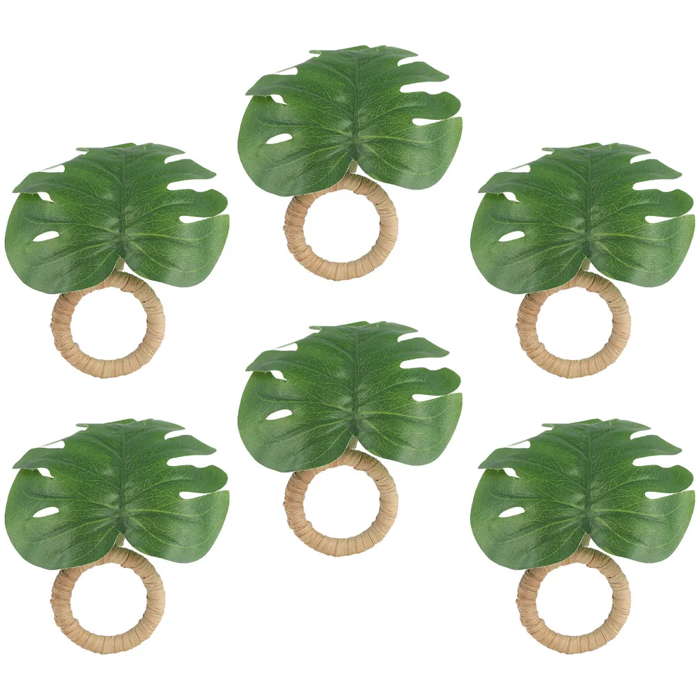 6 Pcs Napkin Ring Realistic Leaf Shape Table Accessories Natural Decorative Serviette Buckle Reusable PP Material Home Dinner
6 Pcs Napkin Ring Realistic Leaf Shape Table Accessories Natural Decorative Serviette Buckle Reusable PP Material Home Dinner