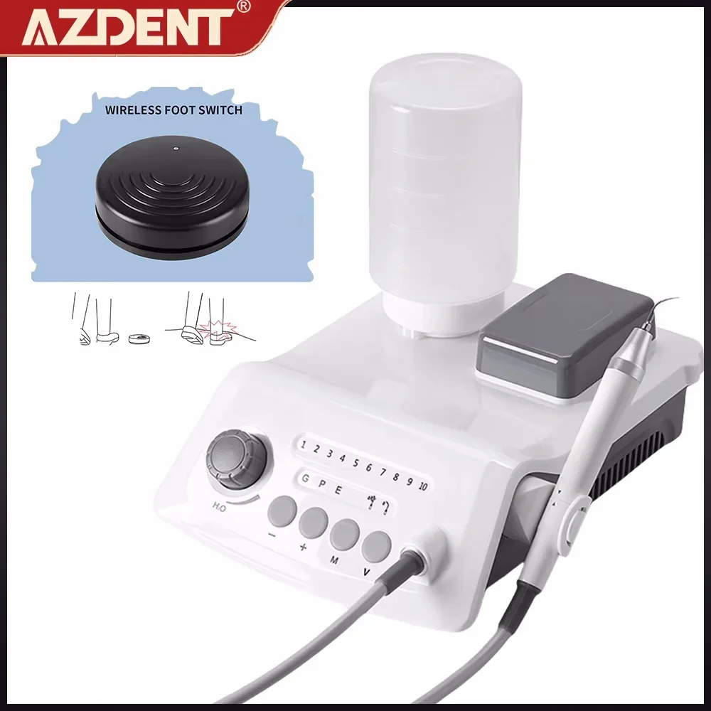 AZDENT Wireless Control Ultrasonic Scaler With LED Detachable Handpiece Simple Version
AZDENT Wireless Control Ultrasonic Scaler With LED Detachable Handpiece Simple Version