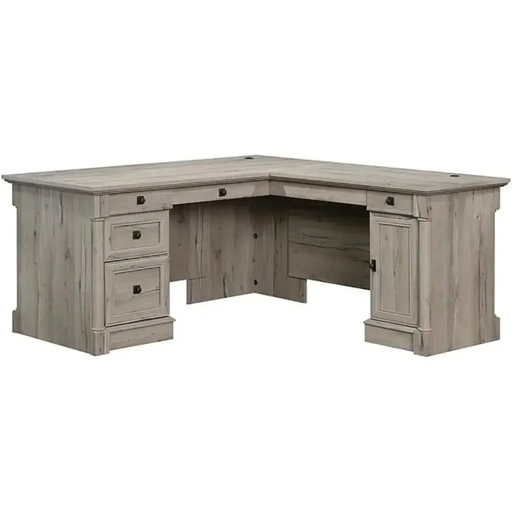 65 x 69 Modern Engineered Wood L-Shaped Desk with Storage, Drop-Down Panel, Grommet Holes for Home Office, Split Oak Finish
65 x 69 Modern Engineered Wood L-Shaped Desk with Storage, Drop-Down Panel, Grommet Holes for Home Office, Split Oak Finish