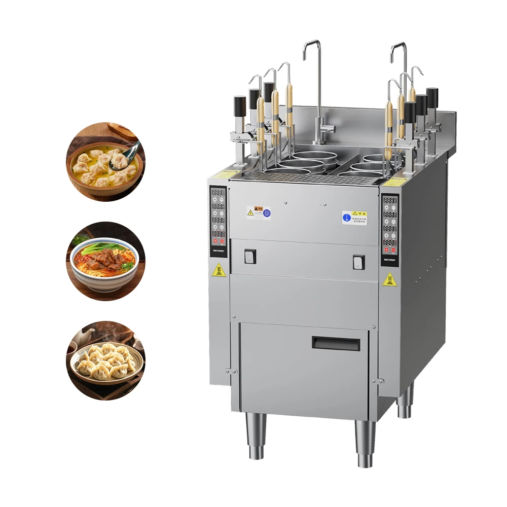 Automatic Lift Commercial 6 Baskets Stainless Steel High Power Pasta Cooker Noodle Boiler With Intelligent Independent Panel
Automatic Lift Commercial 6 Baskets Stainless Steel High Power Pasta Cooker Noodle Boiler With Intelligent Independent Panel