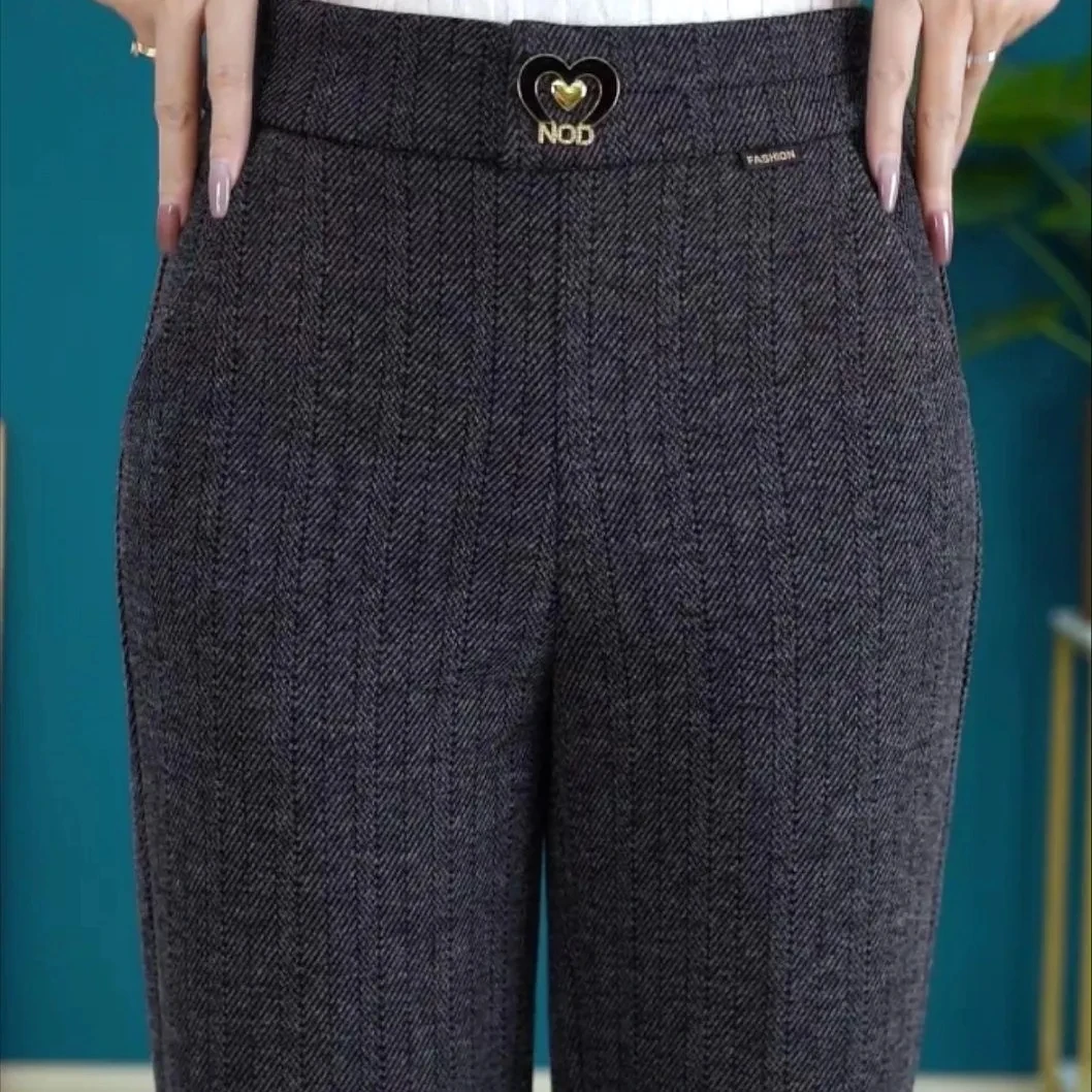 Middle-aged Women's Pants Autumn Winter Thicken Cashmere Woolen Pants Elastic Waist Casual Wild Straight Pant Mother Pantalons
Middle-aged Women's Pants Autumn Winter Thicken Cashmere Woolen Pants Elastic Waist Casual Wild Straight Pant Mother Pantalons