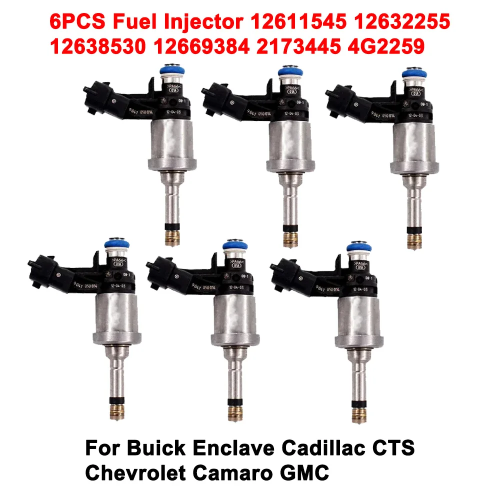6PCS Fuel Injector 12611545 12632255 12638530 12669384 2173445 4G2259 For Buick Enclave Cadillac CTS Chevrolet Camaro GMC
6PCS Fuel Injector 12611545 12632255 12638530 12669384 2173445 4G2259 For Buick Enclave Cadillac CTS Chevrolet Camaro GMC