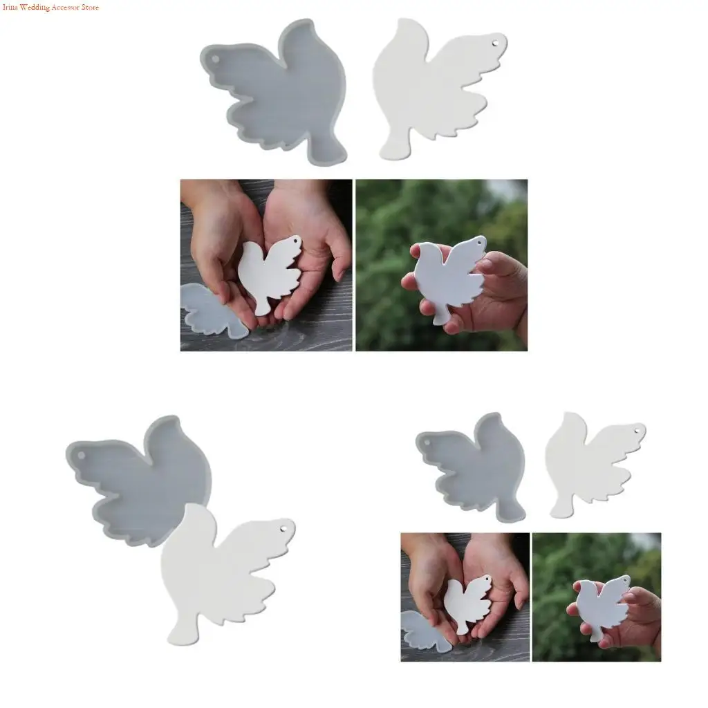 G92D Flexible Silicone Doves Hanging Pendant Molds Hanging Ornament Mold for Crafting
G92D Flexible Silicone Doves Hanging Pendant Molds Hanging Ornament Mold for Crafting