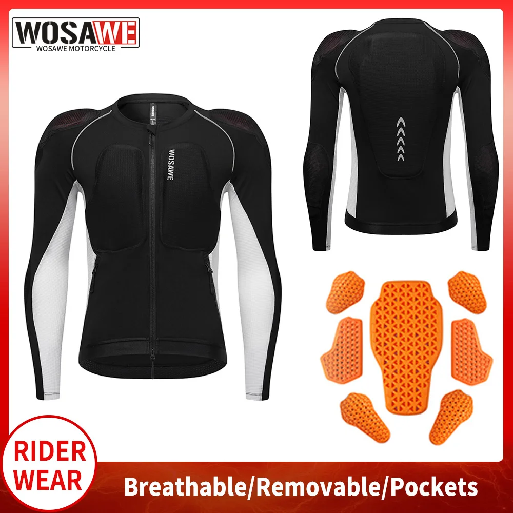 Мотоциклетная куртка WOSAWE для мужчин, эластичная, для бездорожья, мотокросса, с комплектом из 7 мягких защитных вставок, экипировка для даунхилла и мотоциклов
Мотоциклетная куртка WOSAWE для мужчин, эластичная, для бездорожья, мотокросса, с комплектом из 7 мягких защитных вставок, экипировка для даунхилла и мотоциклов