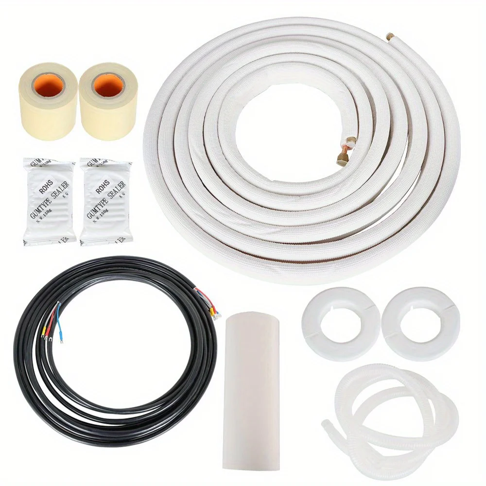 1/4 Inch And 3/8 Inch 25FT Air Conditioning Cooling Connection Tube Mini Split Line Set Fit for Mini Split Air Conditioner
1/4 Inch And 3/8 Inch 25FT Air Conditioning Cooling Connection Tube Mini Split Line Set Fit for Mini Split Air Conditioner