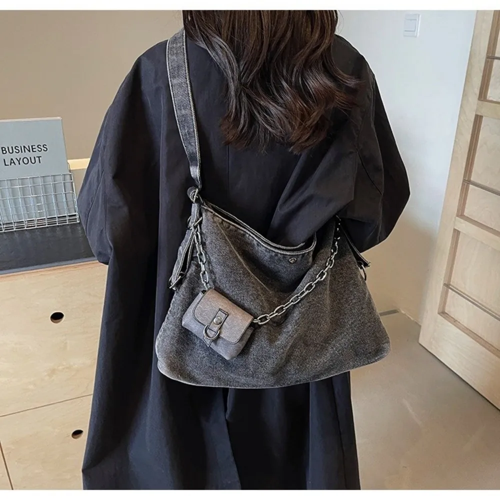 Trendy With Small Bag Denim Shoulder Bag Korean Style Retro Women's Chain Crossbody Bag Cross Body Versatile Satchel Bag Daily
Trendy With Small Bag Denim Shoulder Bag Korean Style Retro Women's Chain Crossbody Bag Cross Body Versatile Satchel Bag Daily